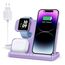 JARGOU 3 in 1 iPhone Ladestation Kabelloses Ladegerät für Apple, Wireless Charger für iPhone 16 15 14 13 12 11 Pro Max/XS/8, für Apple Watch 10/9/Ultra 2/8/7/6/SE/5/4/3/AirPods Pro 4/3/2
