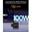 NOVOO 120W USB C Ladegerät GaN Ⅲ 3-Port USB C Netzteil Schnellladegerät mit 1 PD 100W Typ-C-Kabeln Wandladegerät für MacBook Pro 14'',Dell XPS 13,iPad Pro,iPhone 15,Galaxy S23,Note20,Apple Watch