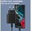 45W Schnellladegerät, Ladegerät für Samsung Galaxy S24,S23,S22 Ultra,Tab S9 S8 S7 Ultra,Z Fold Flip 5/4 und Andere Handy,USB C Schnellladekabel 2M,Super Fast Charger Adapter mit Ladekabel - Schwarz