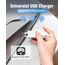 USB Ladegerät 5W Slim Ladestecker Netzteil 5V 1A 2Port USB C+ USB A Netzstecker Adapter, Steckdosenadapter für iPhone,eBook Reader, Xperia, MP3, Smartphone（Weiß） (Thickness 1.45cm/5packs)