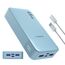 JUOVI Power Bank, 20000mAh 45W Tragbares Ladegerät, PD3.0 QC4.0 Schnelles Laden 4-Port mit LED Anzeige, Akkupack Ladegerät tragbar für MacBook, iPhone 15 14 13 Pro Samsung S23 S22 (Blau)