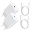 Seadmit 20W USB C Adapter, USB-C Ladegerät kompatibel mit i-Phone 17/16/15/14/13 Plus Pro Max, i-Pad, Air-Pods, Samsung Galaxy S25/24/23, Stecker Netzteil Schnellladegerät Charger(2 Port+ladekabel)
