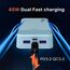 JUOVI Power Bank, 20000mAh 45W Tragbares Ladegerät, PD3.0 QC4.0 Schnelles Laden 4-Port mit LED Anzeige, Akkupack Ladegerät tragbar für MacBook, iPhone 15 14 13 Pro Samsung S23 S22 (Blau)