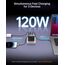 NOVOO 120W USB C Ladegerät GaN Ⅲ USB C Netzteil 3-Port mit Schnellladeleistung Kompaktes Reisen kompatibel MacBook Pro/Air,iPad Pro,Pixel,ThinkPad,Dell XPS 13,Samsung,iPhone 16,Galaxy S24,Steam Deck