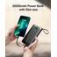VEEKTOMX Powerbank 20000mAh Power Bank mit integrierten Kabeln USB C Externe Handyakkus mit 5 Ausgängen & 2 Eingängen Reise Gadgets Akkupack Kompatibel mit iPhone, Samsung