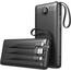 VEEKTOMX Powerbank 20000mAh Power Bank mit integrierten Kabeln USB C Externe Handyakkus mit 5 Ausgängen & 2 Eingängen Reise Gadgets Akkupack Kompatibel mit iPhone, Samsung