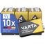 Varta Batterien 9V Blockbatterien, 10 Stück, Power on Demand, Alkaline, Vorratspack, smart, flexibel, leistungsstark, geeignet für Rauchmelder, Brand- & Feuermelder