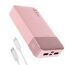 JUOVI Tragbare Powerbank 20000mAh Schnellladefunktion, 45W Akku Pack Power Bank Schnellladen 2 USB-C 2 USB-A mit LED-Anzeige, Akkubank Kompatibel mit Phone, Laptop, Tablet, Notebook J2621 (Rosa)