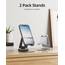 NULAXY 2 Stück Dual Faltbarer Handy Ständer: Verstellbar Handy Halterung Halter für Schreibtisch, Kompatibel mit iPhone 16 15 14 13 12 11 Pro Max Xs Xr X, Huawei, Galaxy, alle Handys, Schwarz & Silber
