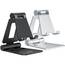 NULAXY 2 Stück Dual Faltbarer Handy Ständer: Verstellbar Handy Halterung Halter für Schreibtisch, Kompatibel mit iPhone 16 15 14 13 12 11 Pro Max Xs Xr X, Huawei, Galaxy, alle Handys, Schwarz & Silber