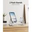 Nulaxy Dual Faltbarer Handy Ständer 2 Stück Verstellbar Handy Halterung Halter für Schreibtisch Kompatibel mit iPhone 16 15 14 13 12 11 Pro Xs Max Xr X 8, Huawei, Galaxy, alle Handys, Silber & Silber