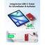 INIU 45W Power Bank, Mini-Größe 10000mAh PowerBank mit Integriertem USB-C Kabel, Schnellladen Externe Handyakkus USB C In&Out, Klein Aber Stark für iPhone 17 16 15 Xiaomi Mini Samsung, Rot