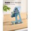 Nulaxy Verstellbar Handy Ständer Tisch, Faltbarer Handy Halterung Aluminium Phone Halter für Schreibtisch Kompatibel mit iPhone 16 15 14 13 12 11 Pro Xs Xr X 8, Huawei, Galaxy, alle Handys - Blau