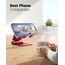 Nulaxy Verstellbar Handy Ständer Tisch, Faltbarer Handy Halterung Einstellbar Handyhalter für Schreibtisch Kompatibel mit iPhone 16 15 14 13 12 11 Pro Xs Xr X 8, Huawei, Galaxy, alle Smartphones -Rot