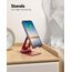 Nulaxy Verstellbar Handy Ständer Tisch, Faltbarer Handy Halterung Einstellbar Handyhalter für Schreibtisch Kompatibel mit iPhone 16 15 14 13 12 11 Pro Xs Xr X 8, Huawei, Galaxy, alle Smartphones -Rot