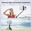 ATUMTEK Selfie Stick Stativ, 3-in-1 Ausziehbares Aluminium Handy Stativ mit kabelloser Bluetooth-Fernbedienung, Kompatibel mit iPhone 17/16/15/14/13/12 mini/11 Pro und Samsung Smartphones, Schwarz