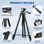 Victiv 162cm Upgrade Handy Stativ, Erweiterbarer Aluminium Stativ mit Fernauslöser für iPhone/Samsung/Huawei, Stative für Smartphone & Leichtes Kamera mit Handyhalter, 3-Wege-Kopf für Fotografie