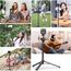 ULANZI MT-44 Handy Kamera Stativ 147cm 2in1 Selfie Stick Fernbedienung, 360° Kugelkopf, Cold Shoe Handyhalterung, 1/4" Gewinde Kompakt Reisestativ Dreibein Tripod für DSLR-Kameras Canon Samsung iPhone