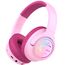 iClever Bluetooth Kopfhörer Kinder mit LED-Leuchten, 74/85dBA Lautstärkebegrenzung, 43 Stunden Spielzeit, Stereo-Sound, Typ-C, AUX-Kabel, Bluetooth5.3 Kinderkopfhörer für Tablet/Reisen