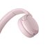Sony WH-CH520 Kabelloser Bluetooth On-Ear-Kopfhörer, hohe Klangqualität, leichtes Design, bis zu 50 Stunden Akkulaufzeit, Schnellladung, EQ, klare Gesprächsqualität, iOS und Android - Rosa