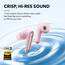 soundcore by Anker Liberty 4 NC Kabellose Earbuds mit Geräuschunterdrückung, 98,5% Noise Cancelling, Adaptive Geräuschunterdrückung für Ohren und Umgebung, Hi-Res Sound, 50H Wiedergabe (Rosa)