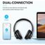 soundcore by Anker Q20i kabelloser Bluetooth Over-Ear-Kopfhörer mit Hybrid Active Noise Cancelling, 40h Spielzeit im ANC-Modus, Hi-Res Audio, Personalisierung per App(Schwarz)(Generalüberholt)