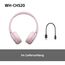 Sony WH-CH520 Kabelloser Bluetooth On-Ear-Kopfhörer, hohe Klangqualität, leichtes Design, bis zu 50 Stunden Akkulaufzeit, Schnellladung, EQ, klare Gesprächsqualität, iOS und Android - Rosa