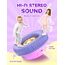 iClever Bluetooth Kopfhörer Kinder mit LED-Leuchten, 74/85dBA Lautstärkebegrenzung, 43 Stunden Spielzeit, Stereo-Sound, Typ-C, AUX-Kabel, Bluetooth5.3 Kinderkopfhörer für Tablet/Reisen Rosa lila