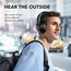 soundcore by Anker Q20i kabelloser Bluetooth Over-Ear-Kopfhörer mit Hybrid Active Noise Cancelling, 40h Spielzeit im ANC-Modus, Hi-Res Audio, Personalisierung per App(Schwarz)(Generalüberholt)