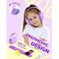 iClever Bluetooth Kopfhörer Kinder mit LED-Leuchten, 74/85dBA Lautstärkebegrenzung, 43 Stunden Spielzeit, Stereo-Sound, Typ-C, AUX-Kabel, Bluetooth5.3 Kinderkopfhörer für Tablet/Reisen Rosa lila