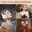 Lankey Sound Kopfhörer Kabellos mit 6 EQ Modi, Kopfhörer Bluetooth, 65 Std Over Ear Kopfhörer Bluetooth mit Eingebautem HD-Mikrofon, FM, SD/TF für Outdoor, Transport, Reisen, Studium