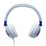 JBL Junior 320, On-Ear-Kopfhörer mit Kabel und eingebautem Mikrofon für Kinder, JBL Safe Sound, niedriger Lautstärke, 12 mm Soft Pad und Sticker-Set, tragbares Design, Blau