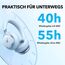 soundcore by Anker, Space One Kabellose Over-Ear Bluetooth Kopfhörer, Aktives Noise Cancelling, 2X stärkere Stimmunterdrückung, 40h Wiedergabe, App, Hi-Res Audio, Bluetooth 5.3 (Himmelblau)