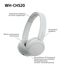 Sony WH-CH520 Kabellose Bluetooth-Kopfhörer - bis zu 50 Stunden Akkulaufzeit mit Schnellladefunktion, On-Ear-Modell - Weiß