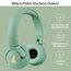 POGS Drahtloser Bluetooth Kinderkopfhörer | The Gecko 2 | Faltbarer robuster Kinderkopfhörer ab 3 Jahren | Lautstärkebegrenzung 70-85 dB | Mikrofon | On-Ear | Drahtlose Musik-Sharing-Funktion (rGrün)