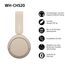 Sony WH-CH520 Kabelloser Bluetooth On-Ear-Kopfhörer, hohe Klangqualität, leichtes Design, bis zu 50 Stunden Akkulaufzeit, Schnellladung, EQ, klare Gesprächsqualität, iOS & Android - Beige
