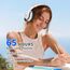 Uliptz Bluetooth Kopfhörer Over Ear, 65 Stunden Spielzeit Kopfhörer Kabellos 6 EQ-Modi, HiFi-Stereo Faltbares Bluetooth 6.0 Wireless Headphones für Reisen/Büro/Handy/PC (Silber)