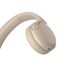 Sony WH-CH520 Kabelloser Bluetooth On-Ear-Kopfhörer, hohe Klangqualität, leichtes Design, bis zu 50 Stunden Akkulaufzeit, Schnellladung, EQ, klare Gesprächsqualität, iOS & Android - Beige