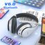 Uliptz Bluetooth Kopfhörer Over Ear, 65 Stunden Spielzeit Kopfhörer Kabellos 6 EQ-Modi, HiFi-Stereo Faltbares Bluetooth 6.0 Wireless Headphones für Reisen/Büro/Handy/PC (Silber)