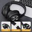 TuneFlux Bluetooth Kopfhörer Over Ear, 80 Std Akkulaufzeit, Kabellos Bluetooth Kopfhörer mit 3 EQ-Modi, HiFi-Stereo, Eingebautes Mikrofon, Faltbares Wireless Kopfhörer (Schwarz)