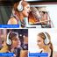 Uliptz Bluetooth Kopfhörer Over Ear, 65 Stunden Spielzeit Kopfhörer Kabellos 6 EQ-Modi, HiFi-Stereo Faltbares Bluetooth 6.0 Wireless Headphones für Reisen/Büro/Handy/PC (Silber)