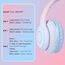 AXFEE Kopfhörer Kinder, Bluetooth-Kopfhörer Mit Katzenohren, Mädchen Katzenohr Over-Ear Mit LED-Licht, Faltbare Stereo Kabellose Kinderkopfhörer mit Mikrofon,Micro SD/TF für PC/Handy/iPad/Tablet-Blau