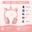 AXFEE Kinder-Kopfhörer, Bluetooth 5.0 mit Bass-Boost und LED-Licht, Over-Ear mit Katzenohren für Mädchen und Jungen
