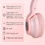 AXFEE Kinder-Kopfhörer, Bluetooth 5.0 mit Bass-Boost und LED-Licht, Over-Ear mit Katzenohren für Mädchen und Jungen