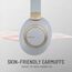 LORELEI B-C6 Kabellose Over-Ear-Kopfhörer, 50H Playtime Faltbare, leichte Bluetooth-Headsets, Tiefe Bässe, eingebautes Mikrofon, Ohrenschützer aus Memory-Schaumstoff, für Reisen(Smoke Gray)