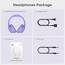 DOQAUS Kopfhörer Kabellos Bluetooth Bis zu 90 Std,Bluetooth Kopfhörer Over-Ear mit 3 EQ-Modi, HiFi Stereo, Eingebautes Mikrofon, Faltbares Wireless Headphones für Handys/iPad/Laptops/PC-Violett