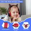 AXFEE Bluetooth-Kopfhörer Mit Katzenohren für Kinder, Bluetooth 5.3 Over-Ear Kopfhörer mit LED-Leuchten, Kabellos/Verkabelt, 99DB, Faltbarer Kinder-Kopfhörer für PC,Handy, Studium, Reisen(Schwarz