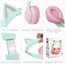 AXFEE Bluetooth-Kinder-Kopfhörer, LED-Beleuchtung, Katzenohren, kabellos/kabellos, HD-Stereo-Sound, 10 Stunden Spielzeit, Faltbarer Kinder-Kopfhörer für PC, Handy, iPad, Studium, Reisen, Schule, 105