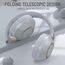 LORELEI B-C6 Kabellose Over-Ear-Kopfhörer, 50H Playtime Faltbare, leichte Bluetooth-Headsets, Tiefe Bässe, eingebautes Mikrofon, Ohrenschützer aus Memory-Schaumstoff, für Reisen(Smoke Gray)