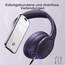 DOQAUS Kopfhörer Kabellos Bluetooth,Bis zu 90 Std Bluetooth Kopfhörer Over-Ear mit 3 EQ-Modi, HiFi Stereo, Eingebautes Mikrofon, Faltbares Wireless Headphones für Handys/iPad/Laptops/PC (Lila)